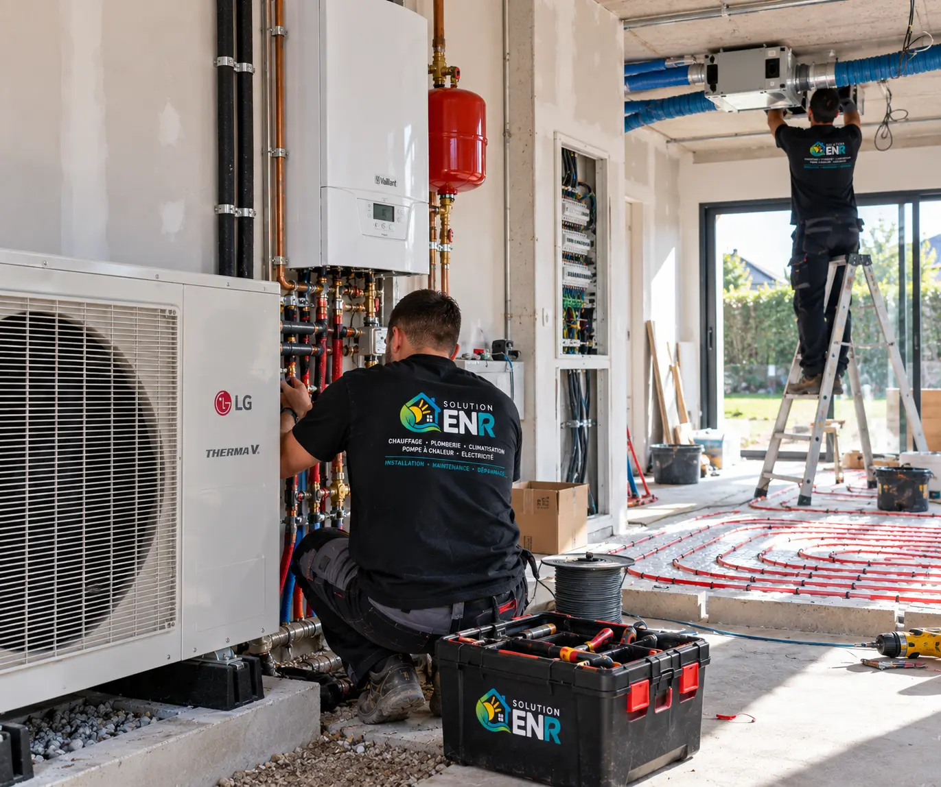Intervention SOLUTION ENR sur une unité de climatisation et son réseau